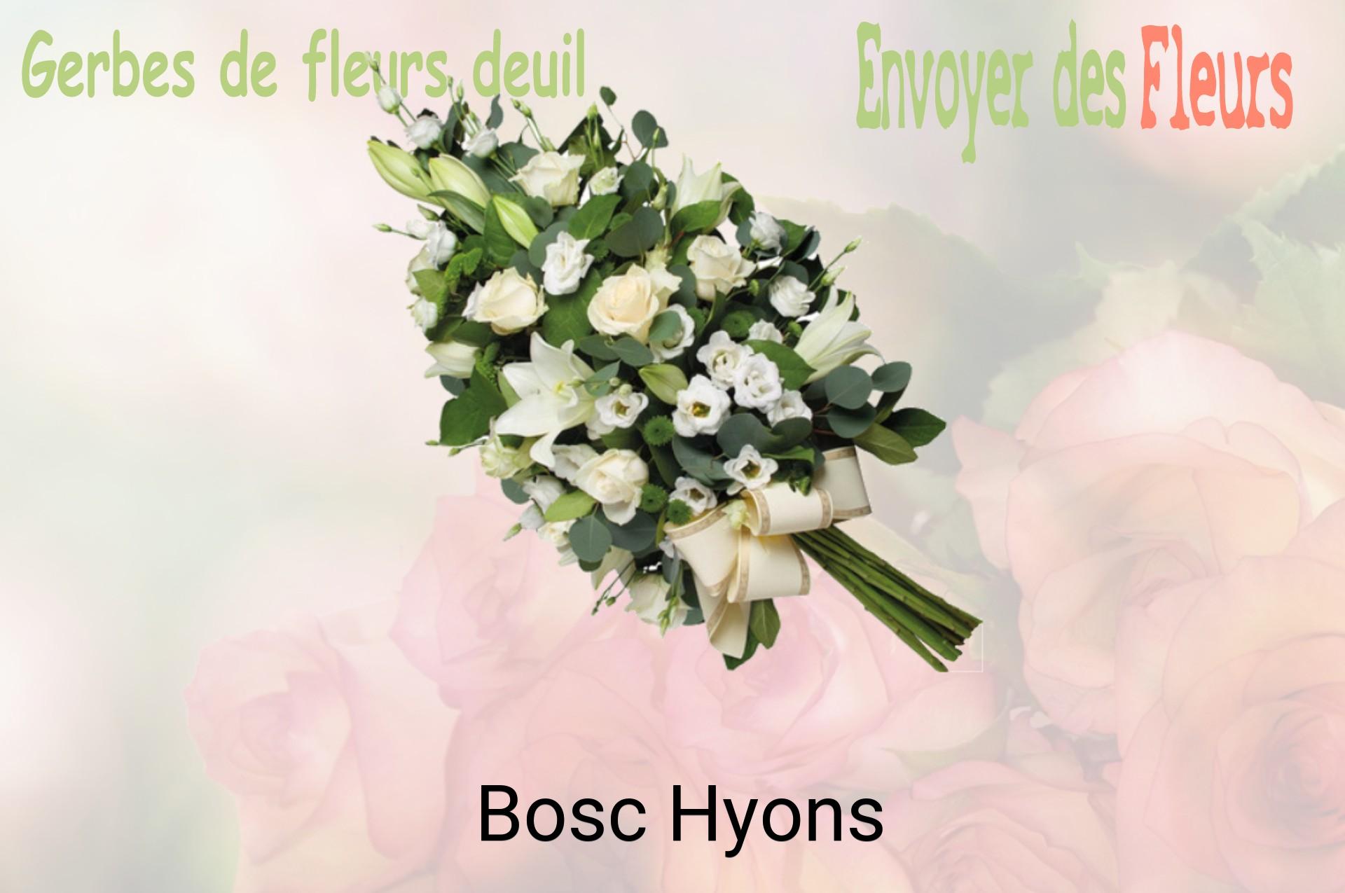 Gerbe de fleurs de deuil livrée à Bosc-Hyons